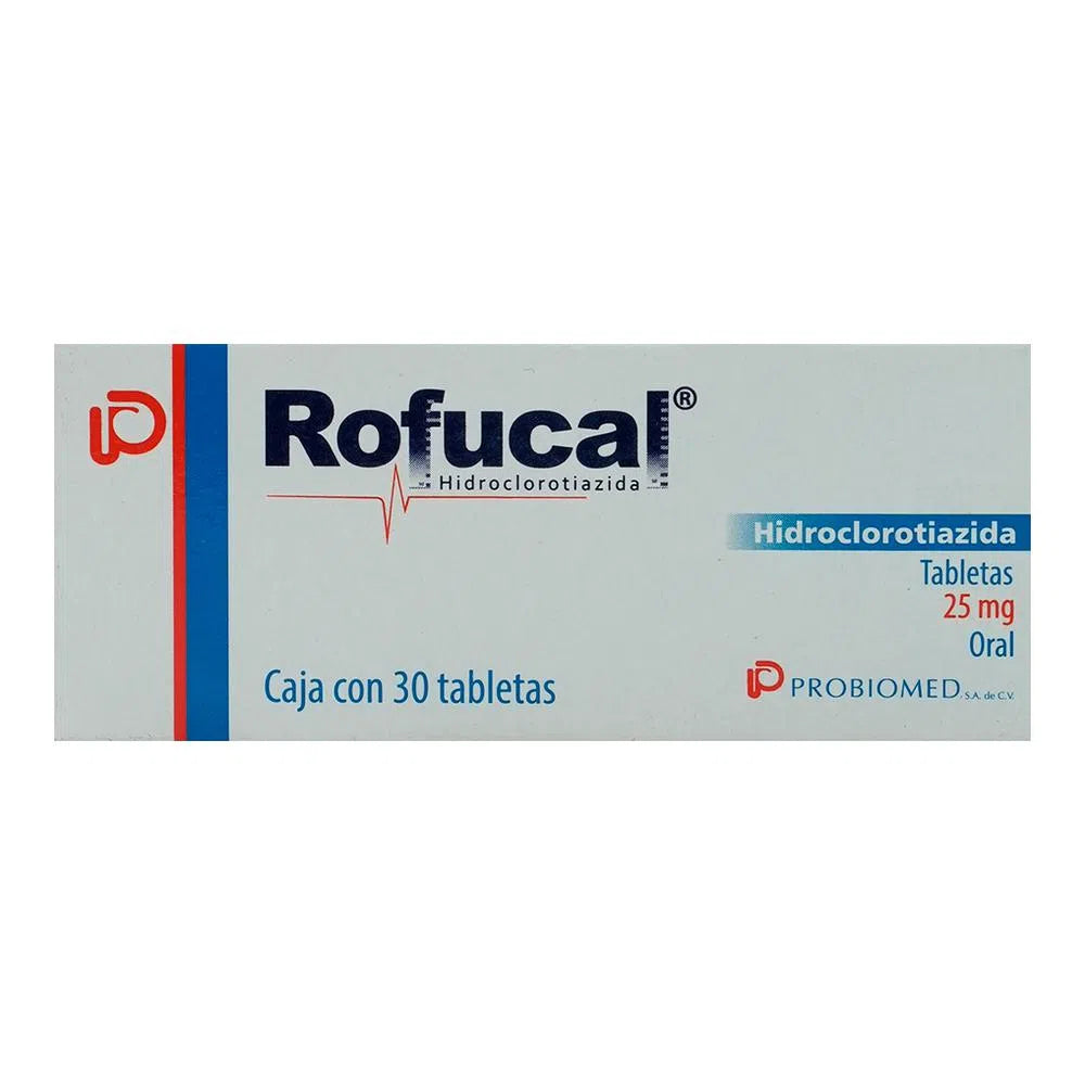 Rofucal Hidroclorotiazida 25 Mg 30 Tabletas