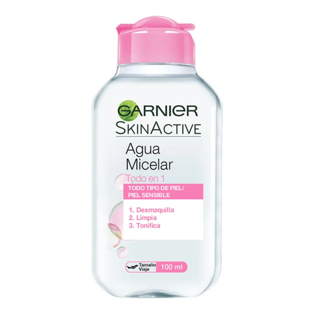 Agua Micelar Garnier Skin Active Todo En 1 De 100 Ml