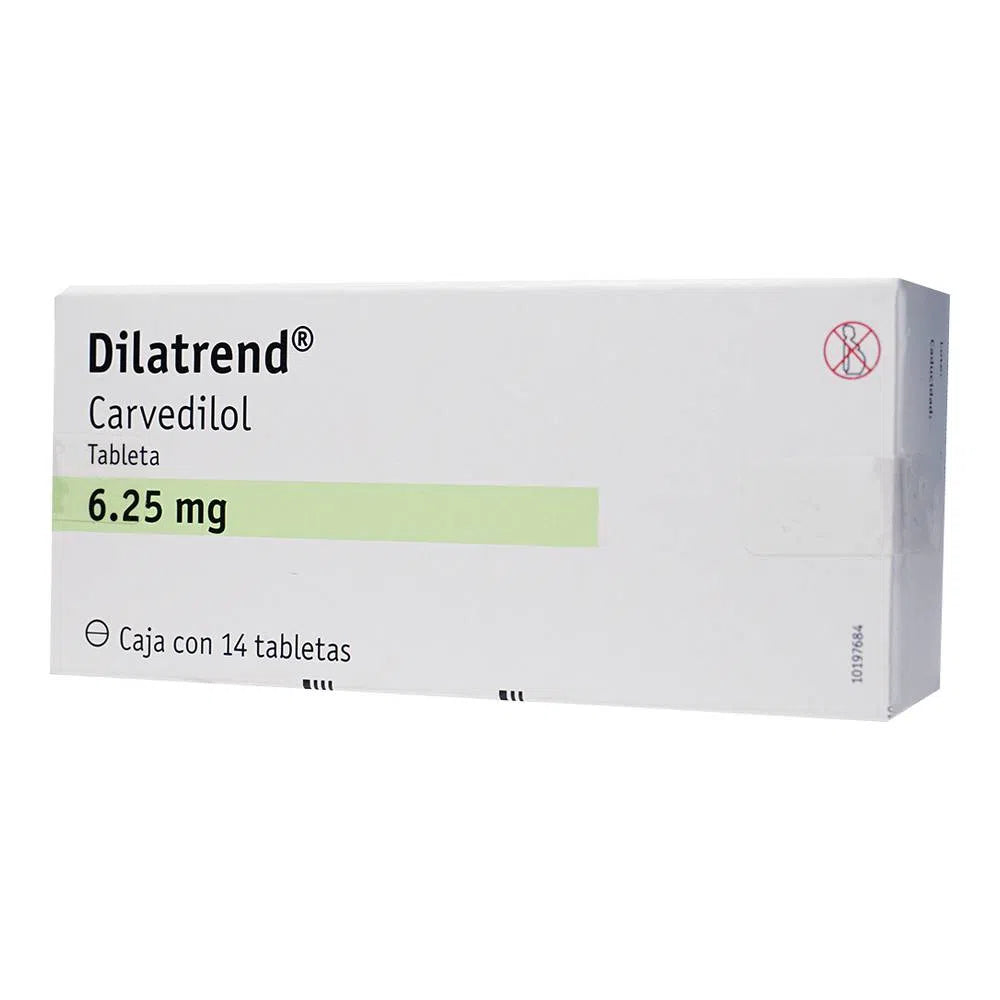 Dilatrend 6.25 Mg 14 Tabletas