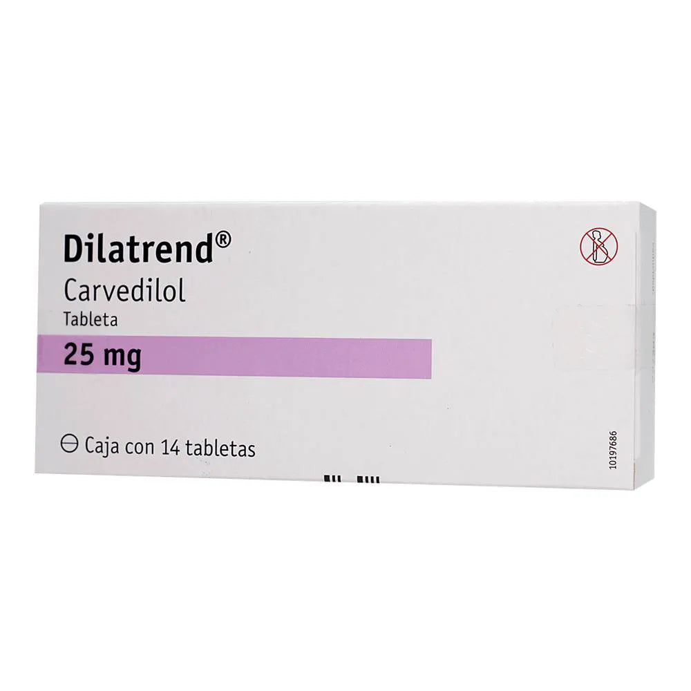 Dilatrend 25 Mg 14 Tabletas