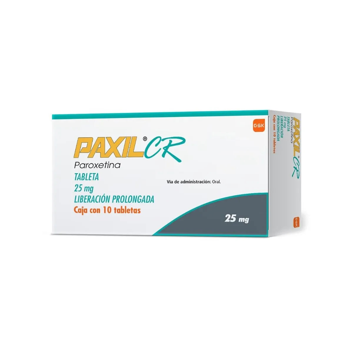 Paxil-CR Liberación Prolongada 25 Mg 10 Tabletas