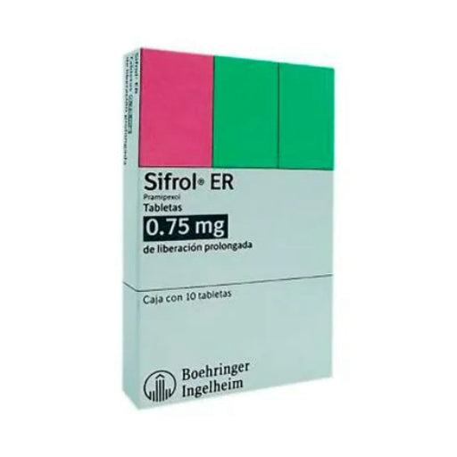 Sifrol ER Liberación Prolongada 0.75 Mg 10 Tabletas