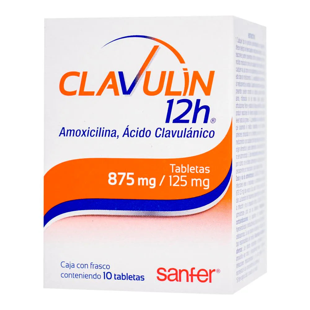 Clavulin 12H 875/125 Mg 10 Tabletas