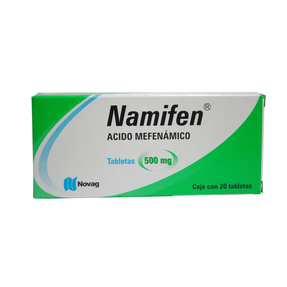 Namifen Ácido Mefenámico 500 Mg 20 Tabletas