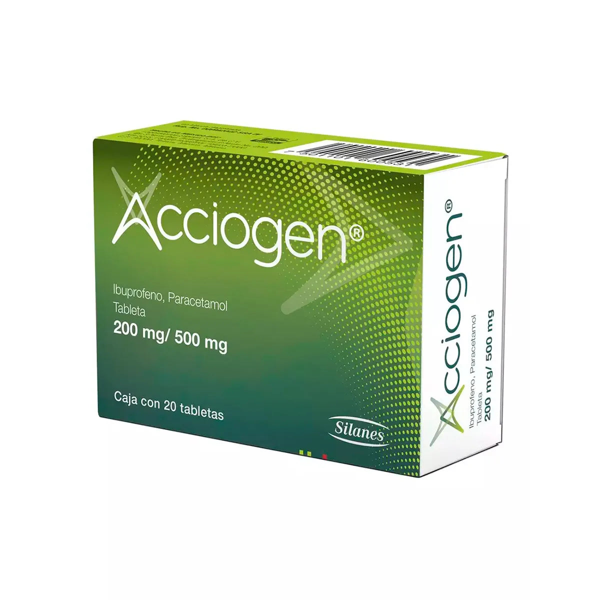 Acciogen 200/500 Mg 20 Tabletas