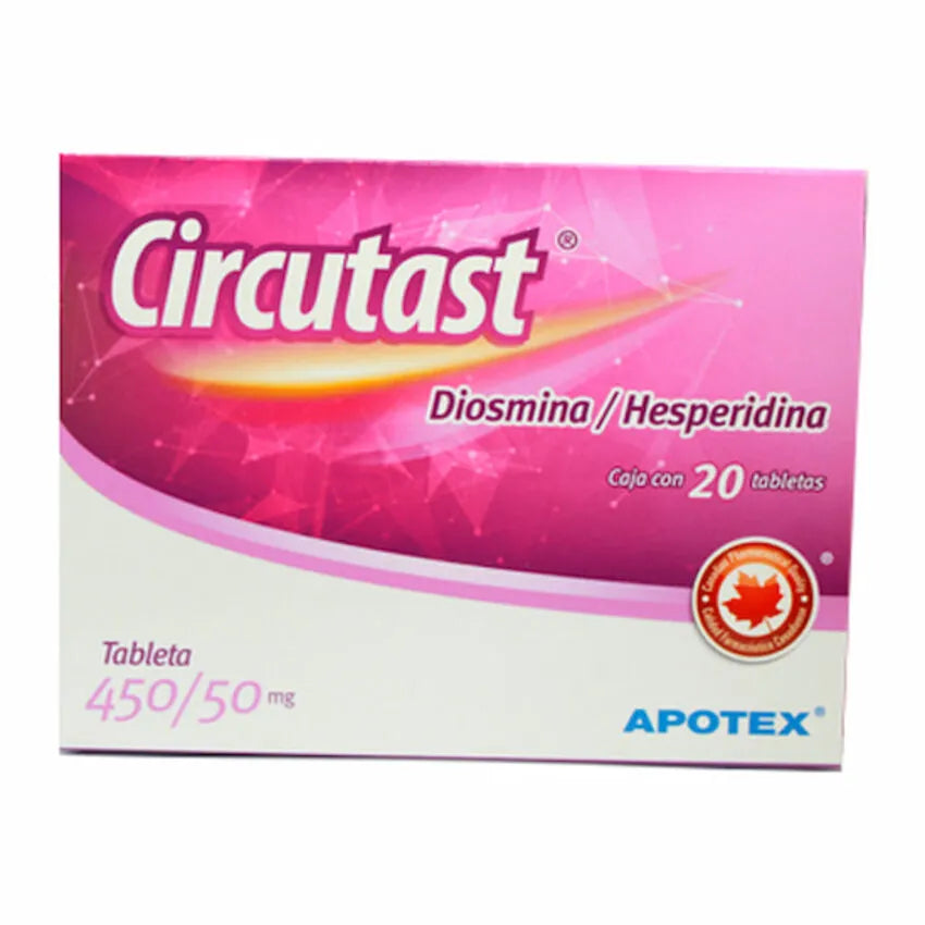 Circutast Diosmina/Hesperidina 450/50 Mg 20 Tabletas