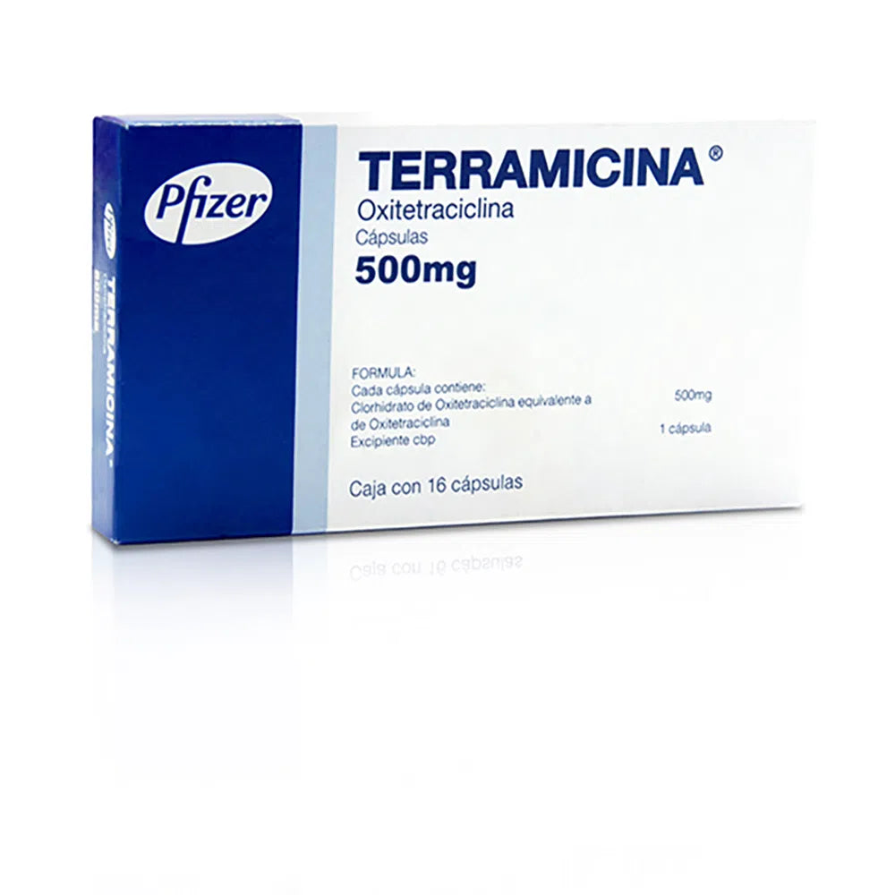 Terramicina 500 Mg 16 Cápsulas