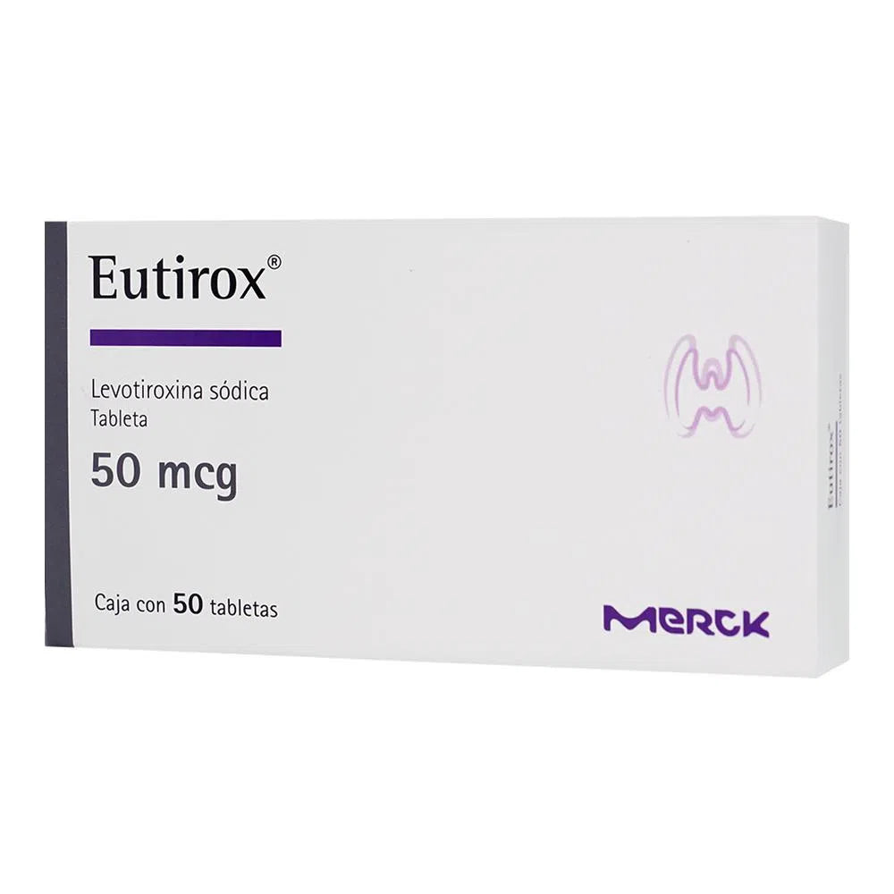 Eutirox Levotiroxina sódica 50 mcg con 50 tabletas