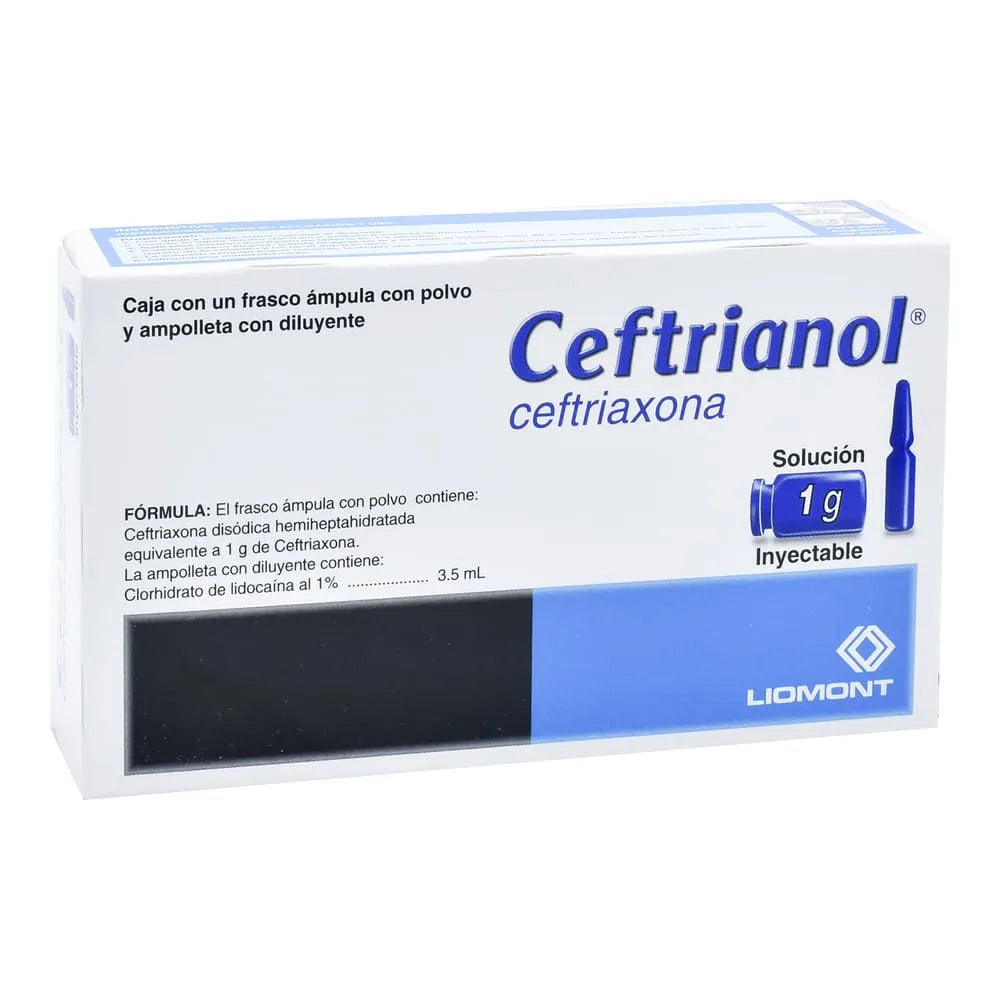 Ceftrianol 1 G Solución Inyectable Ampolleta 3.5 Ml