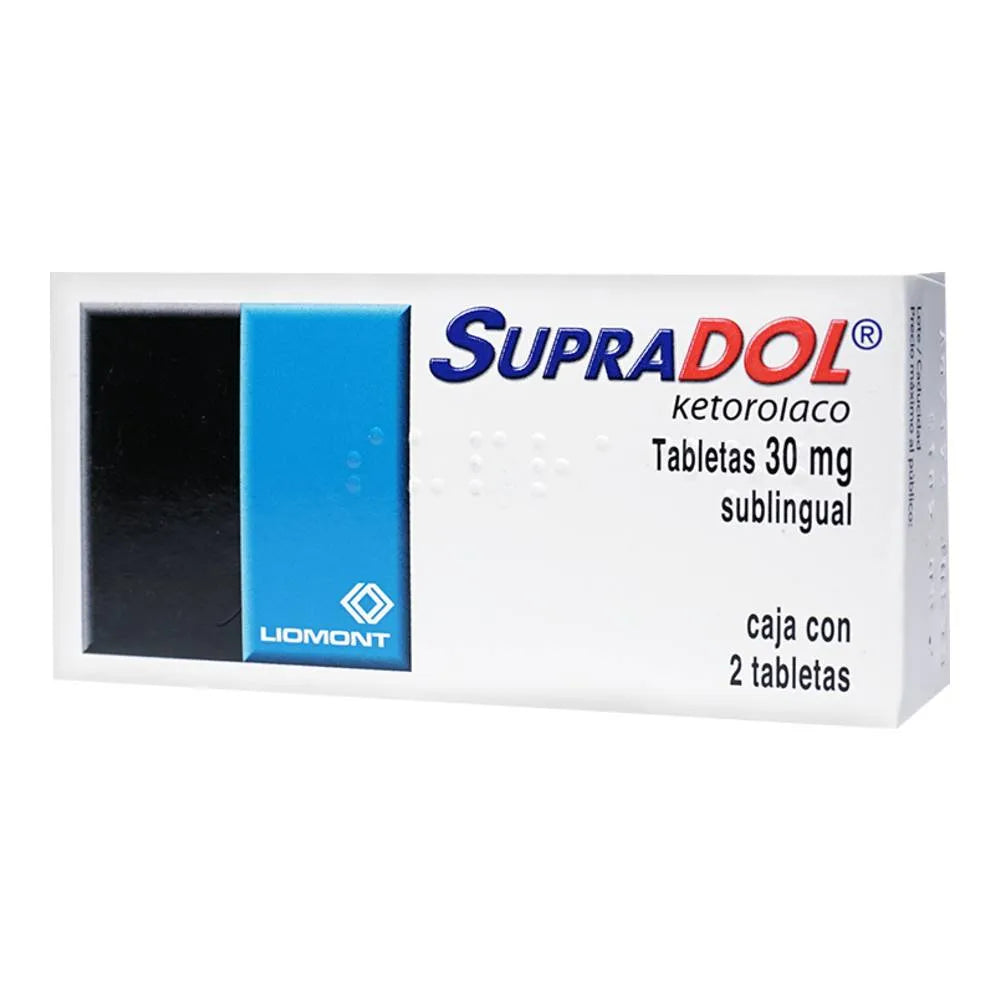 Supradol Sublingual 30 Mg 2 Tabletas