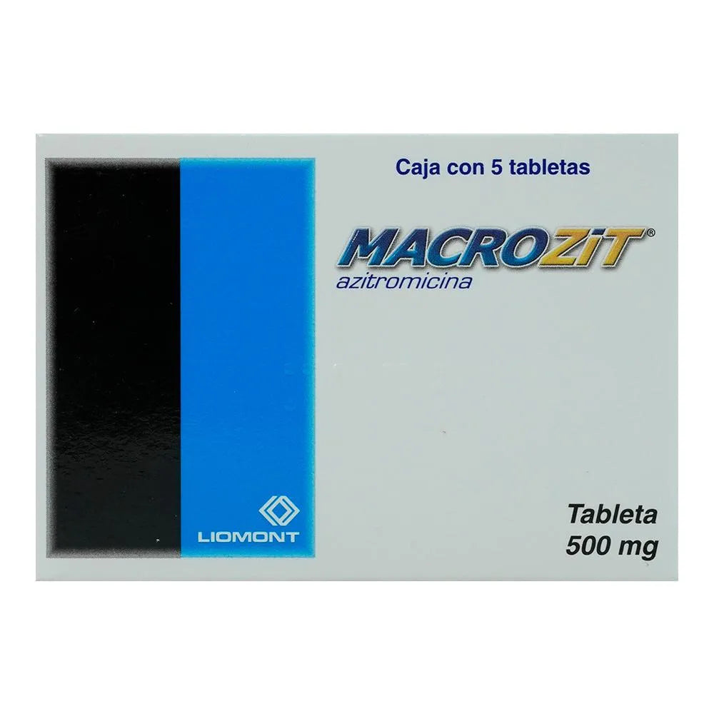 Macrozit 500 Mg 5 Tabletas