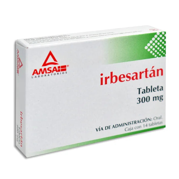 Irbesartán 300 Mg 14 Tabletas