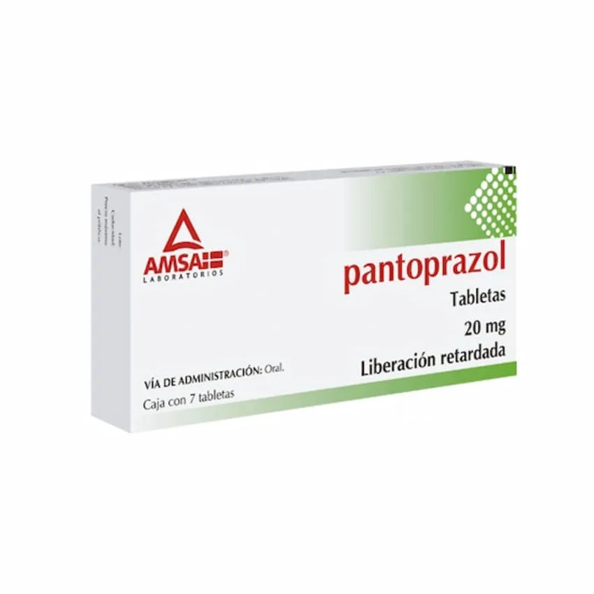 Pantoprazol 20 mg con 7 tabletas (Liberación prolongada)