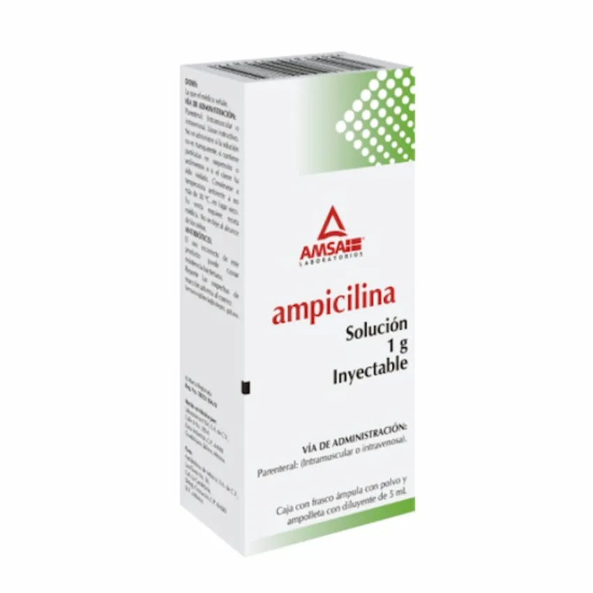 Ampicilina 1 G Solución Inyectable Frasco Ámpula