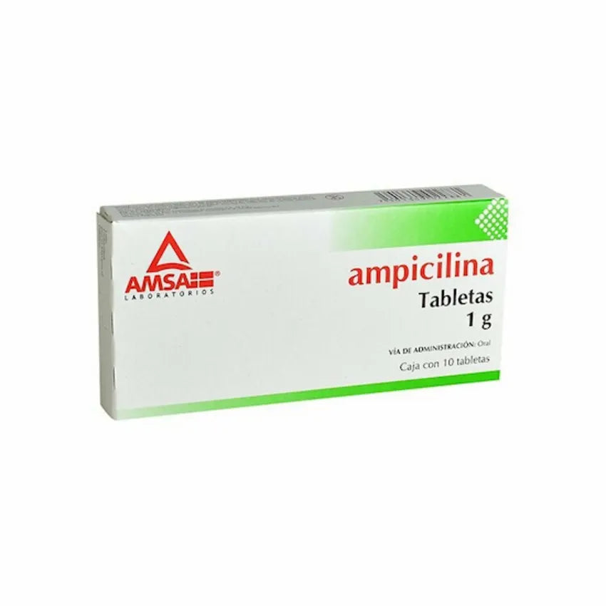 Ampicilina 1 g con 10 Tabletas