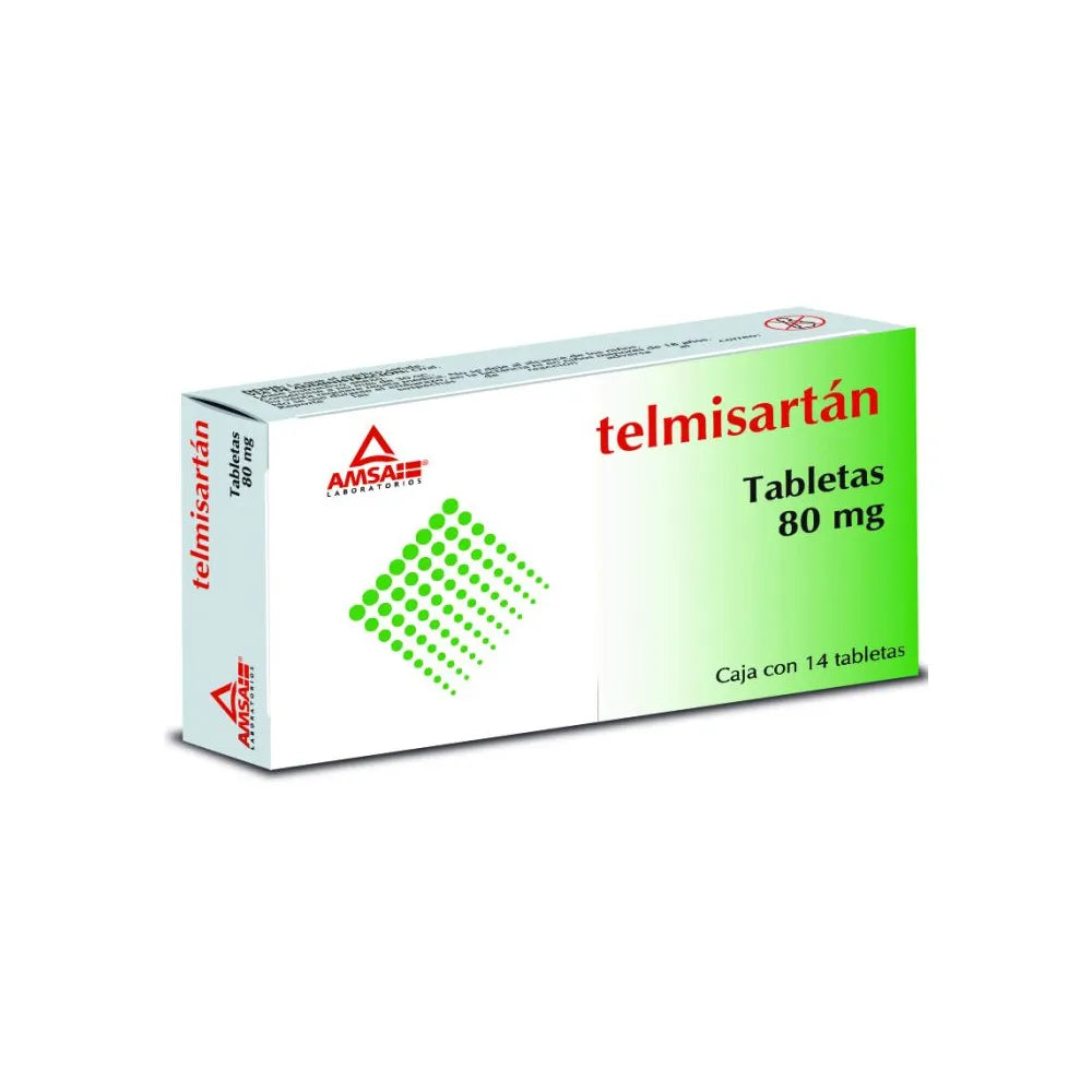 Telmisartán 80 Mg 14 Tabletas