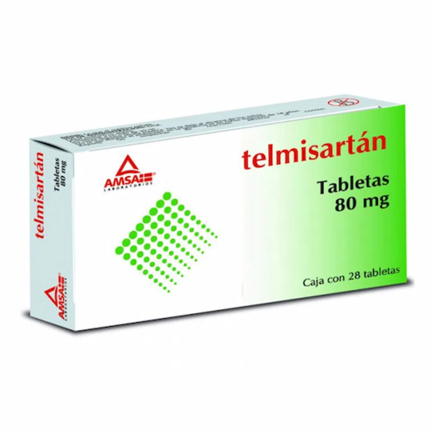 Telmisartán 80 Mg 28 Tabletas