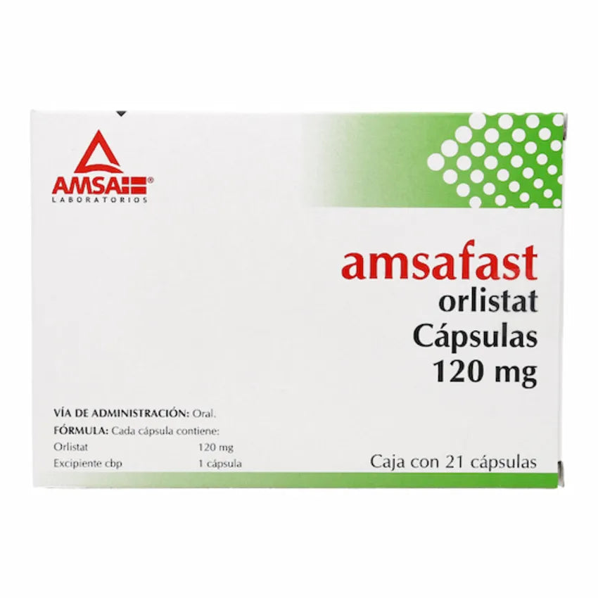 Amsafast Orlistat 120 Mg 21 Cápsulas