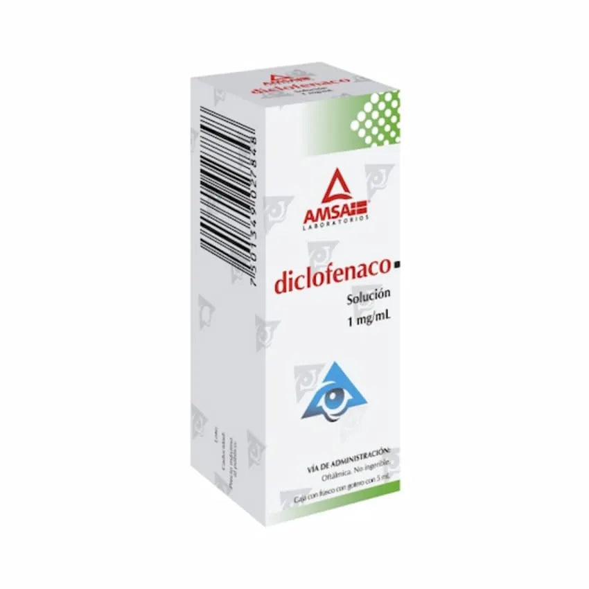 Diclofenaco 1 Mg Solución Oftálmica 5 Ml