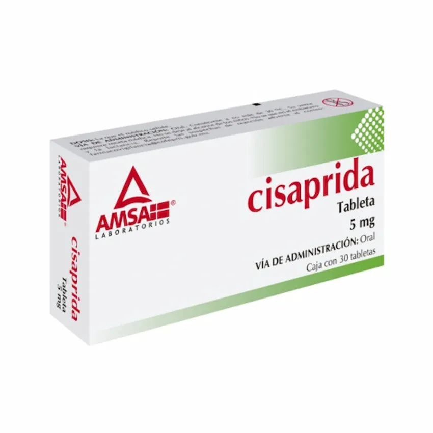 Cisaprida 5 Mg 30 Tabletas