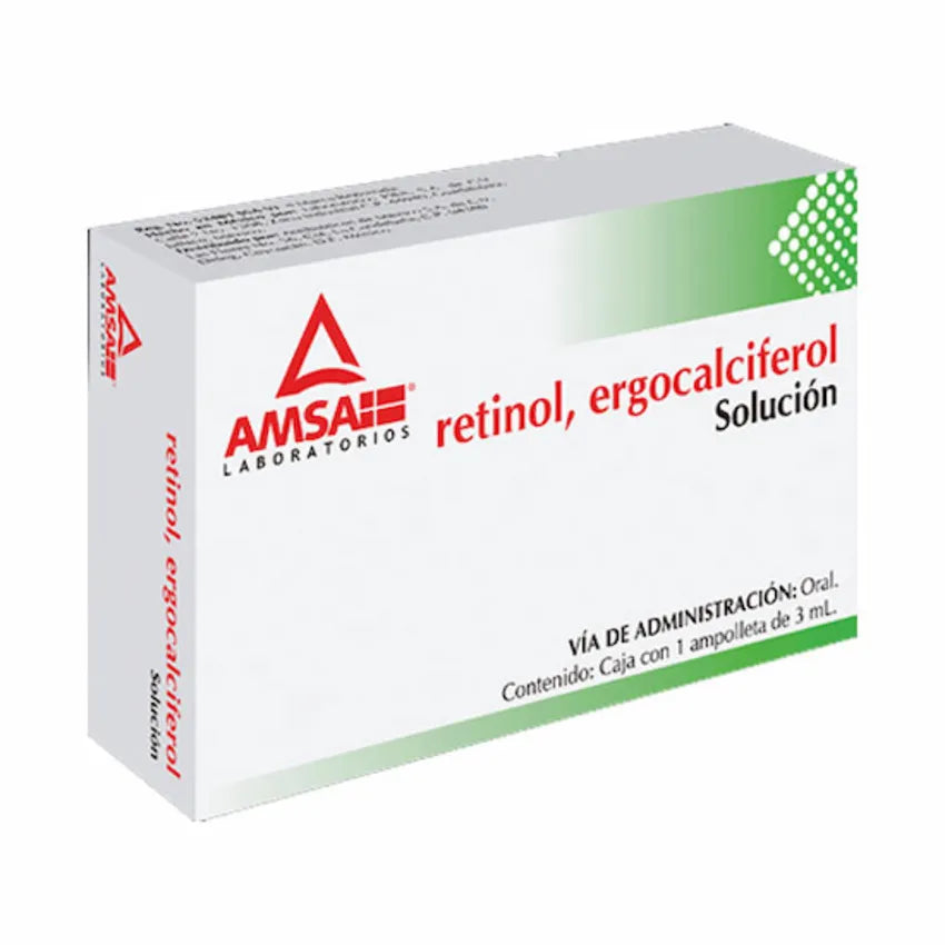 Retinol/Ergocalciferol Solución Oral Ampolleta 3 Ml