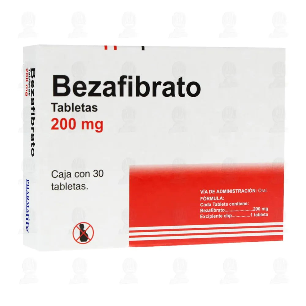 Bezafibrato 200 Mg 30 Tabletas