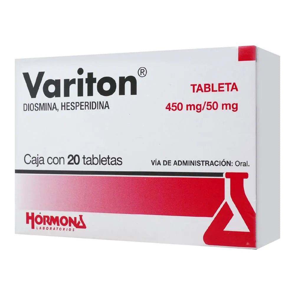 Variton (Diosmina / Hesperidina) 450/50 Mg 20 Tabletas
