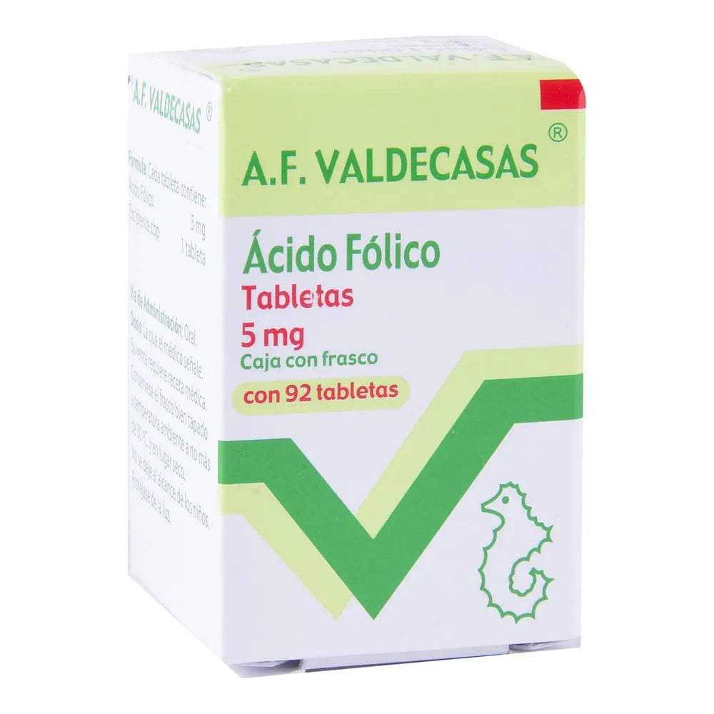 Ácido Fólico 5 Mg 92 Tabletas