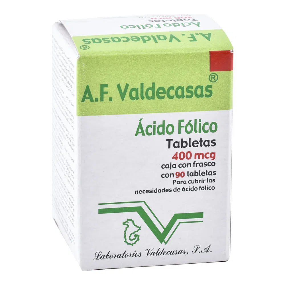 Ácido Fólico 0.4 Mg 90 Tabletas