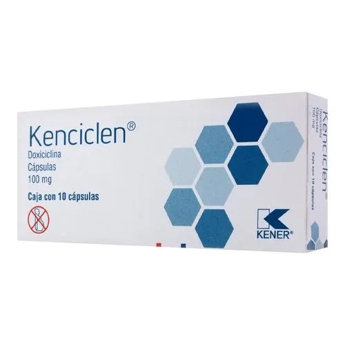 Kenciclen Doxiciclina 100 Mg con 10 cápsulas
