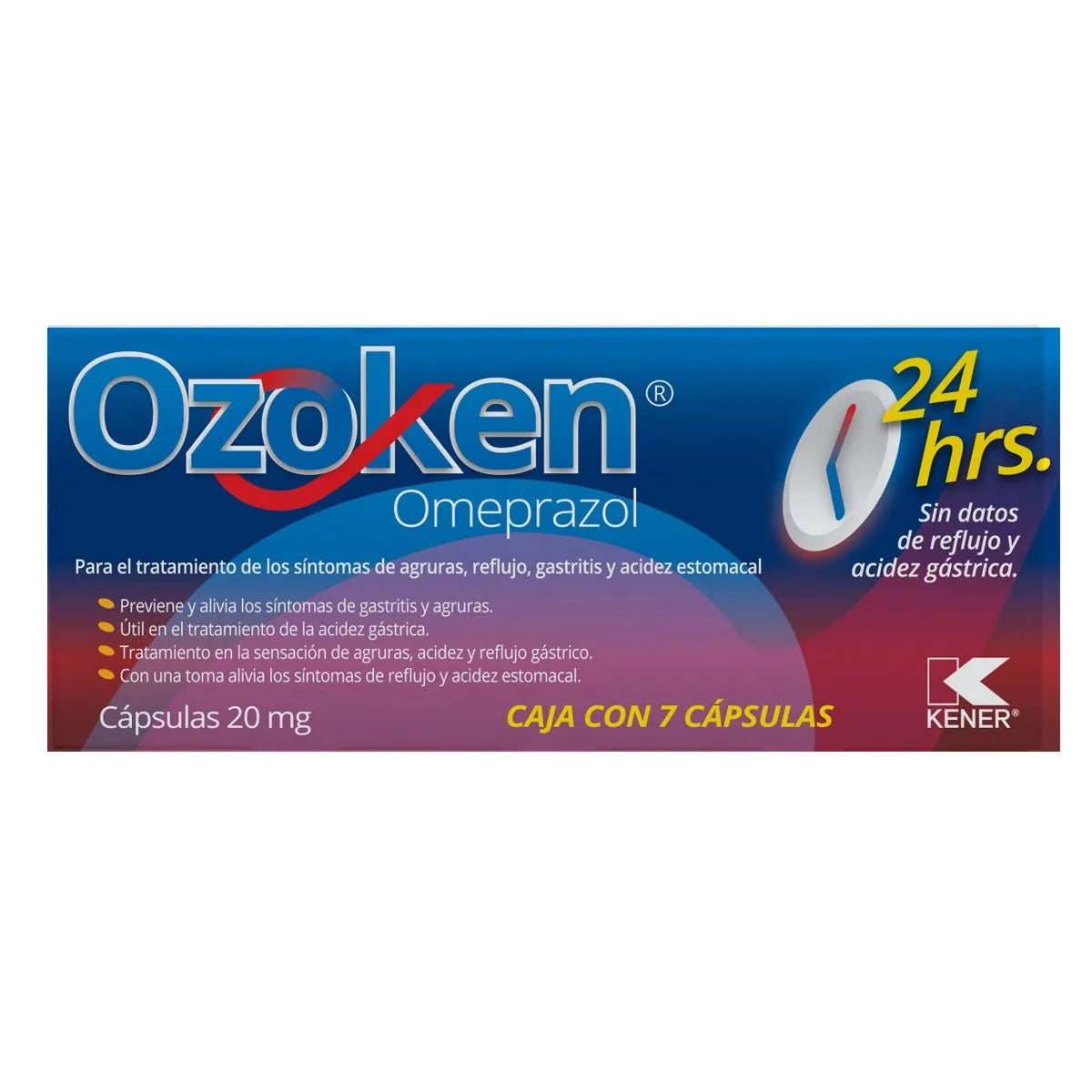 Ozoken Omeprazol 20 Mg 7 Cápsulas