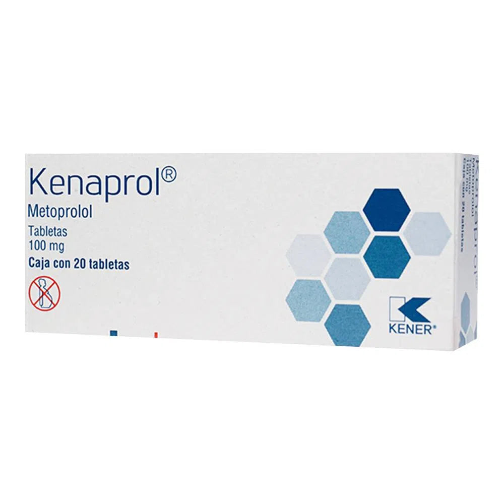 Kenaprol Metoprolol 100 Mg 20 Tabletas