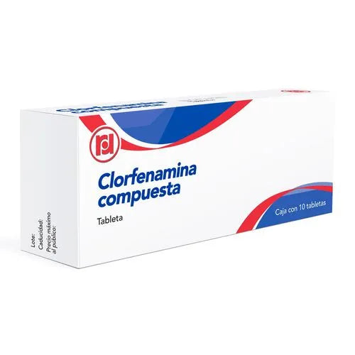 Clorfenamina Compuesta 10 Tabletas