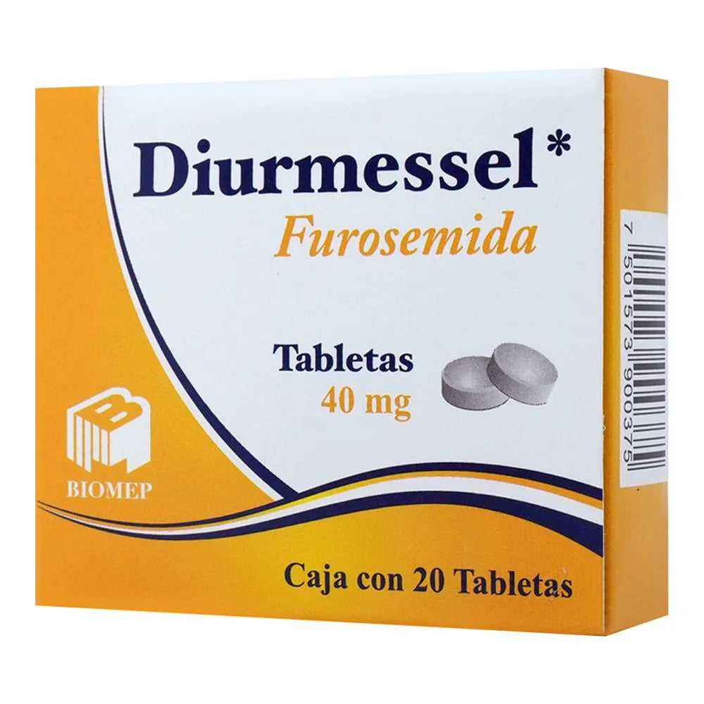 Diurmessel Furosemida 40 Mg 20 Tabletas