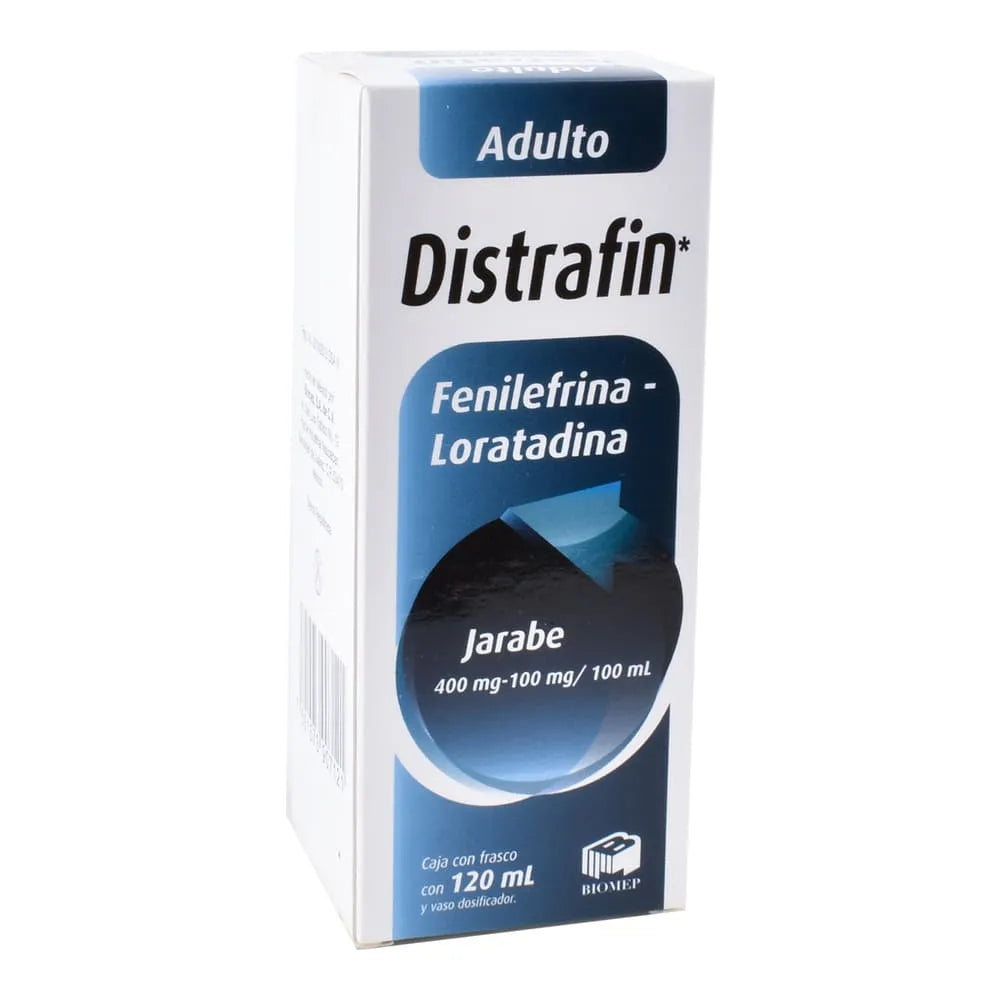 Distrafin Fenilefrina/Loratadina 400/100 Mg Jarabe 120 Ml