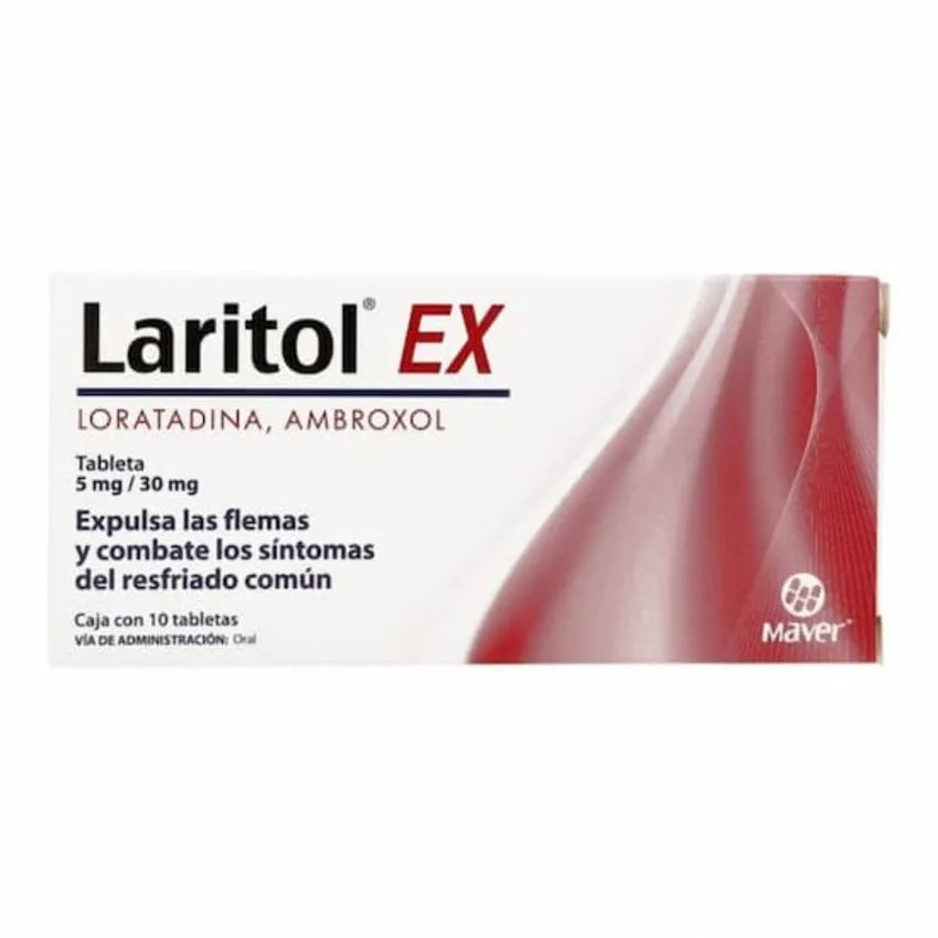 Laritol Ex Loratadina/Ambroxol 5/30 Mg 10 Tabletas