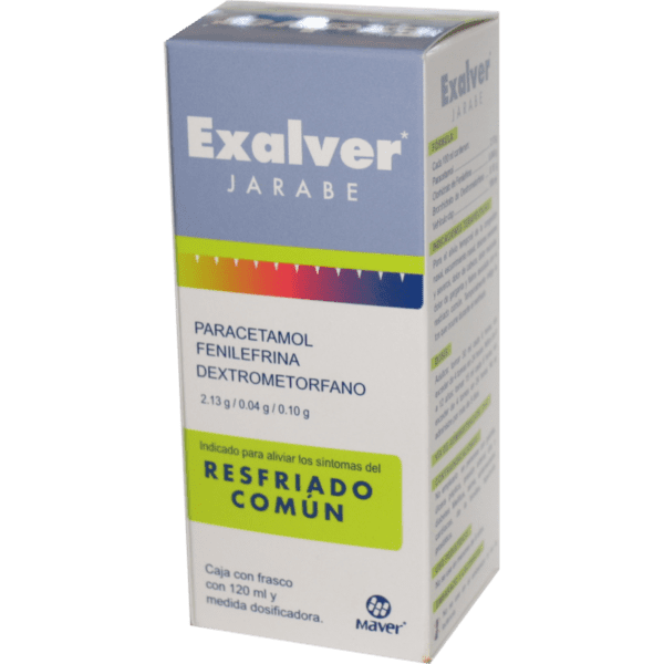 Exalver Paracetamol/Fenilefrina/Dextrometorfano 2.13/0.4 G Solución 120 Ml