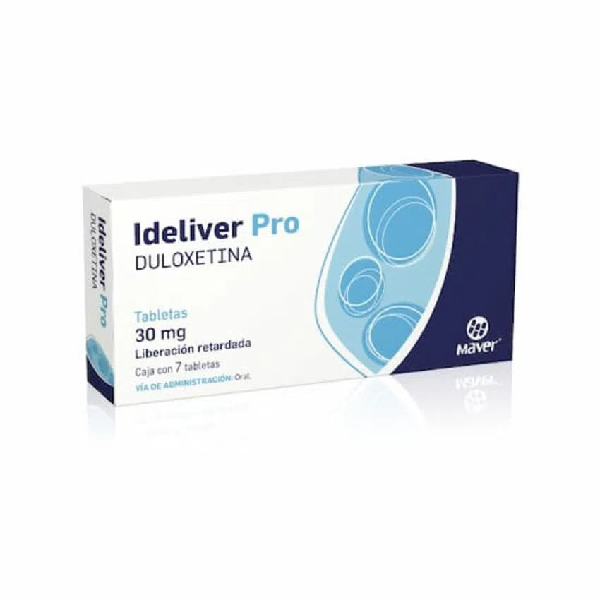 Ideliver Pro Duloxetina 30 Mg 7 Tabletas