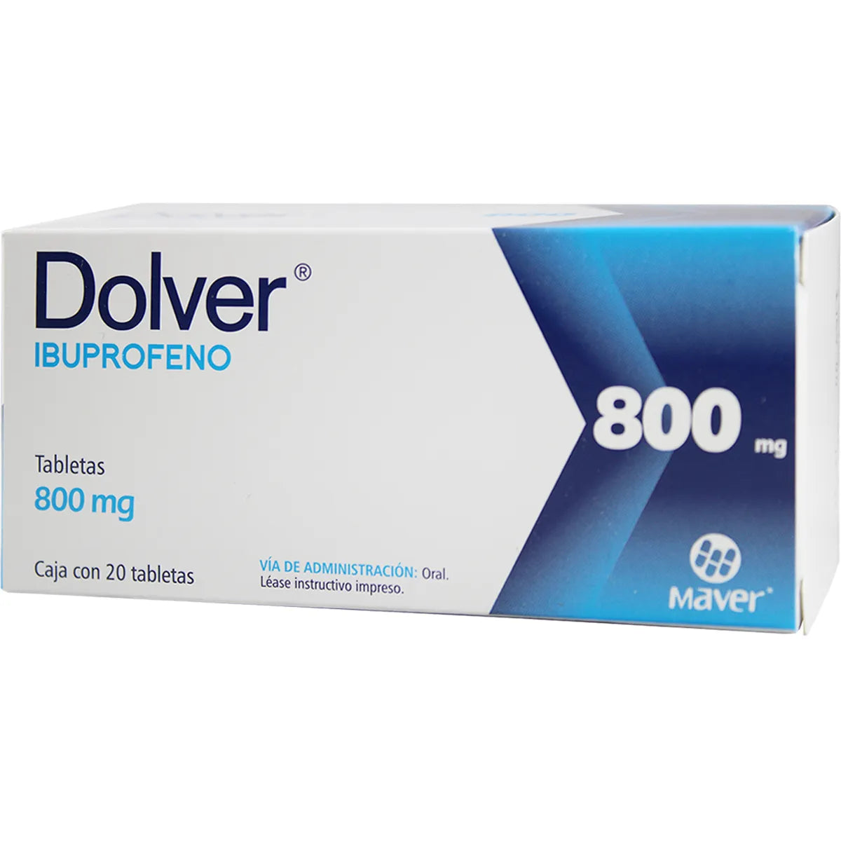 Dolver Ibuprofeno 800 Mg 20 Tabletas