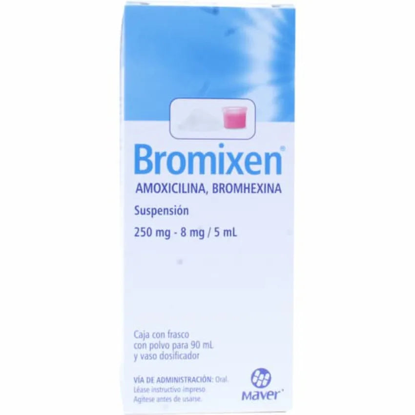 Bromixen Amoxicilina/Bromhexina 250/8 Mg Suspensión 90 Ml