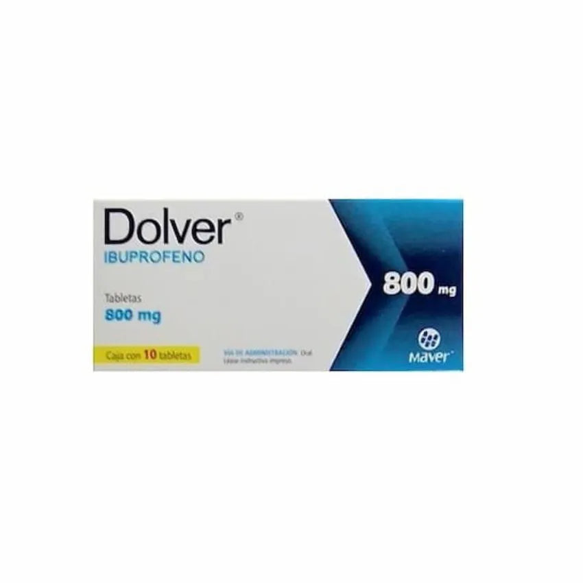 Dolver Ibuprofeno 800 Mg 10 Tabletas