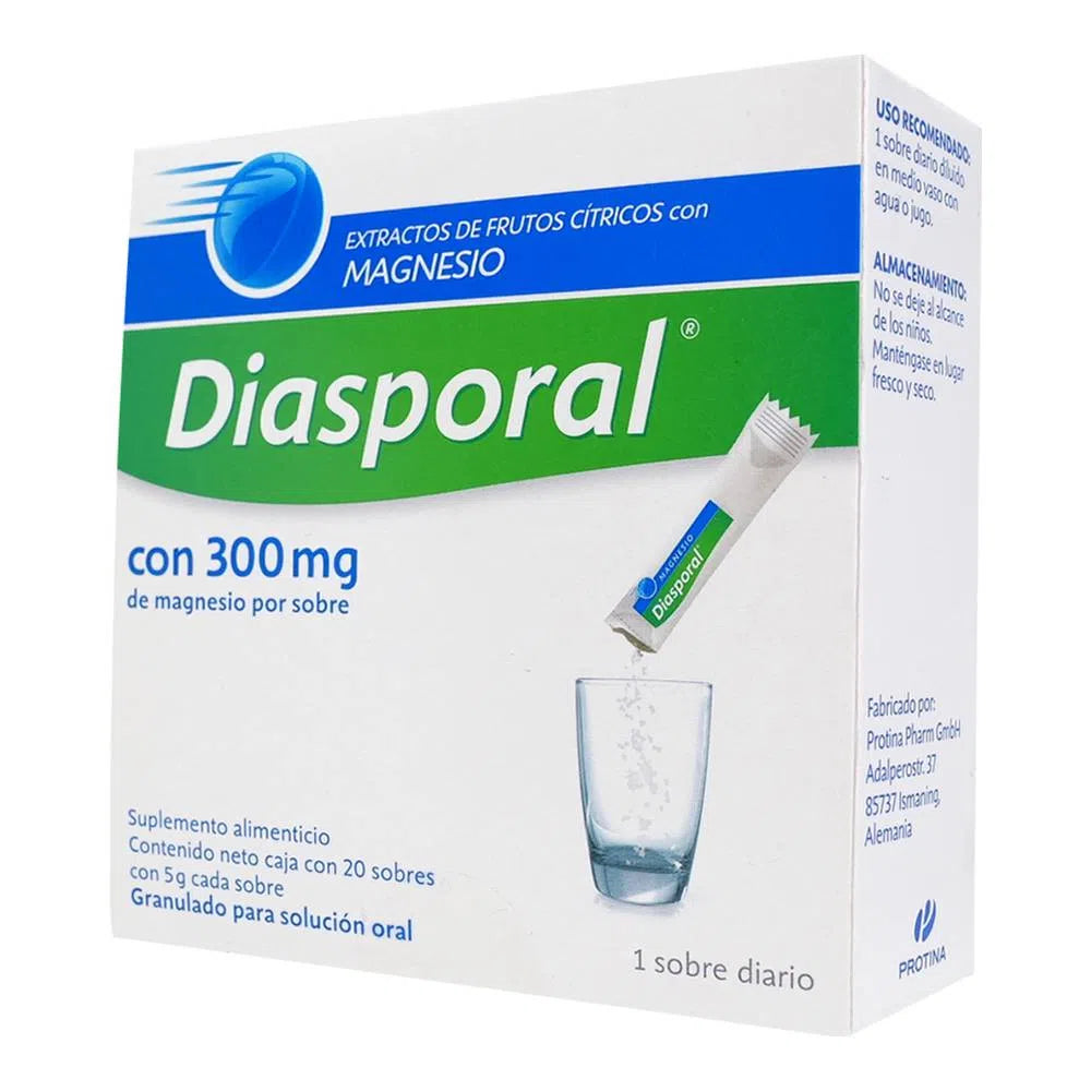 Diasporal Suplemento Alimenticio 300 Mg 20 Sobres