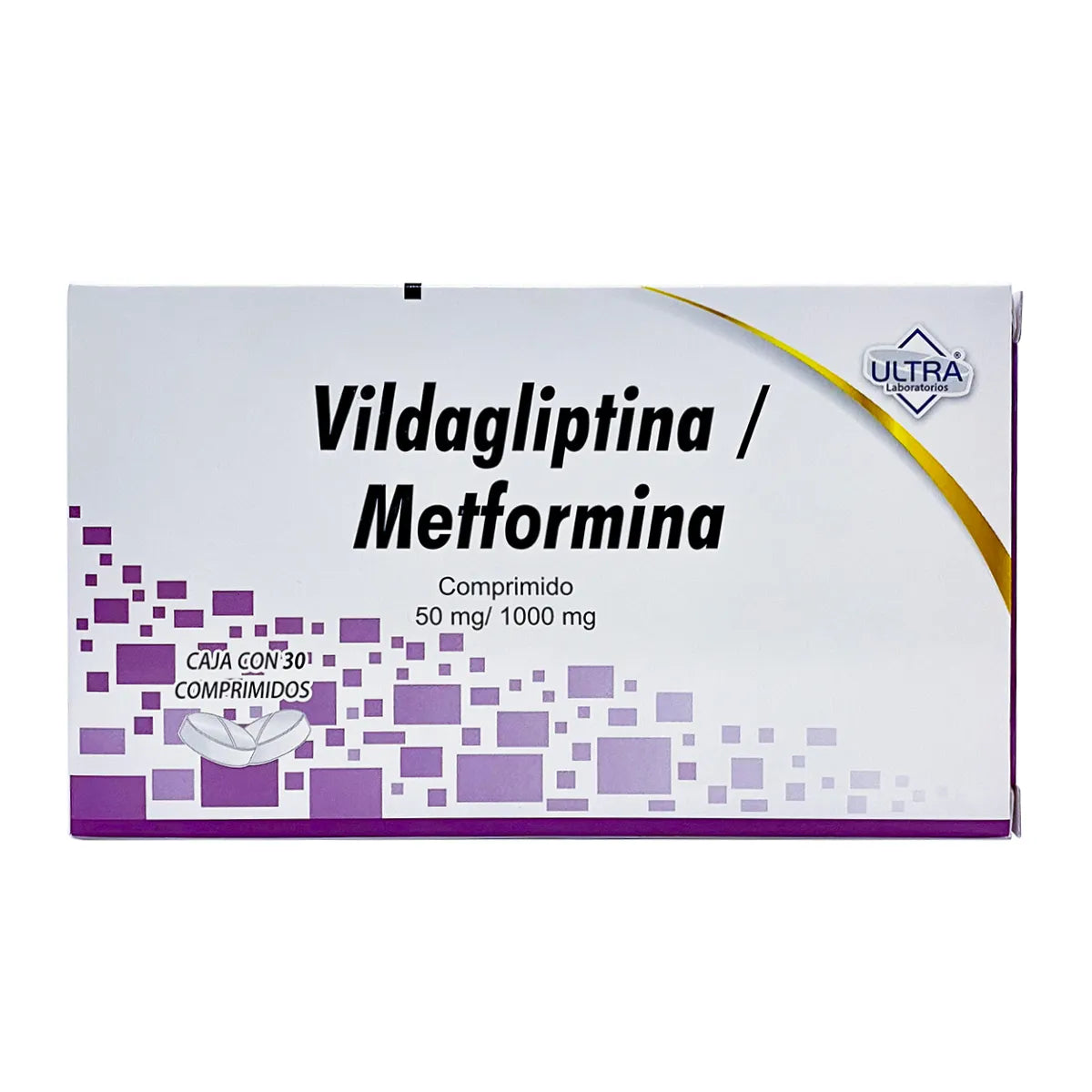 Vildagliptina / Metformina 50/1000 Mg 30 Comprimidos