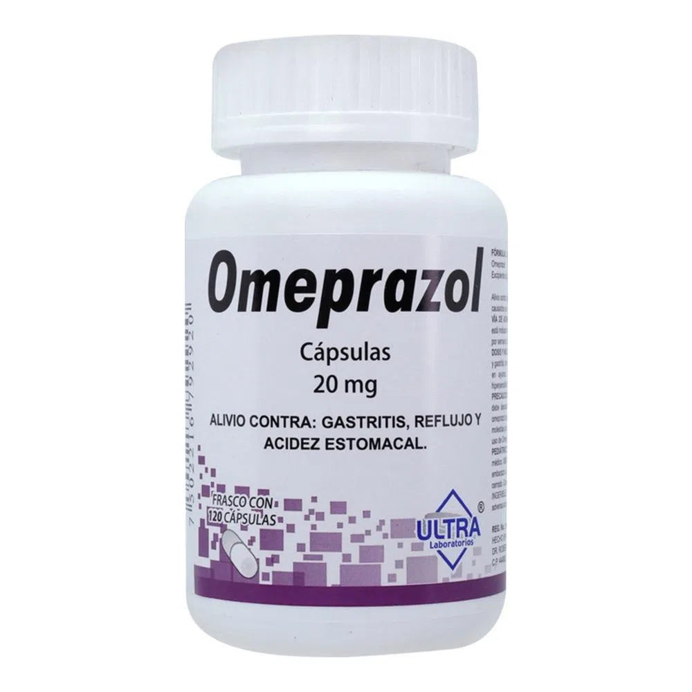 Omeprazol 20 mg con 120 capsulas