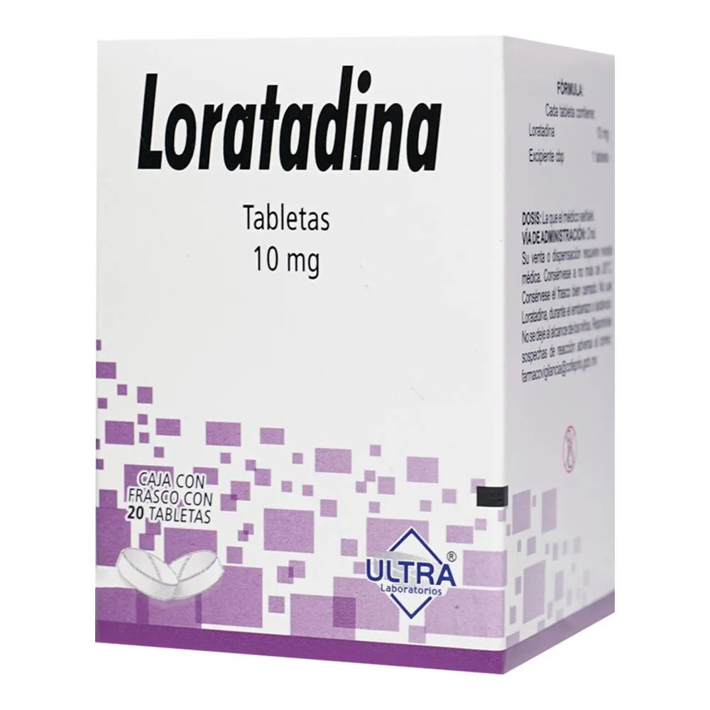 Loratadina 10 Mg 20 Tabletas