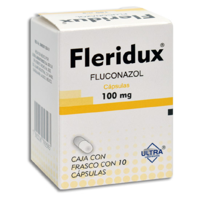 Fleridux. Fluconazol 100Mg caja con 10 cápsulas