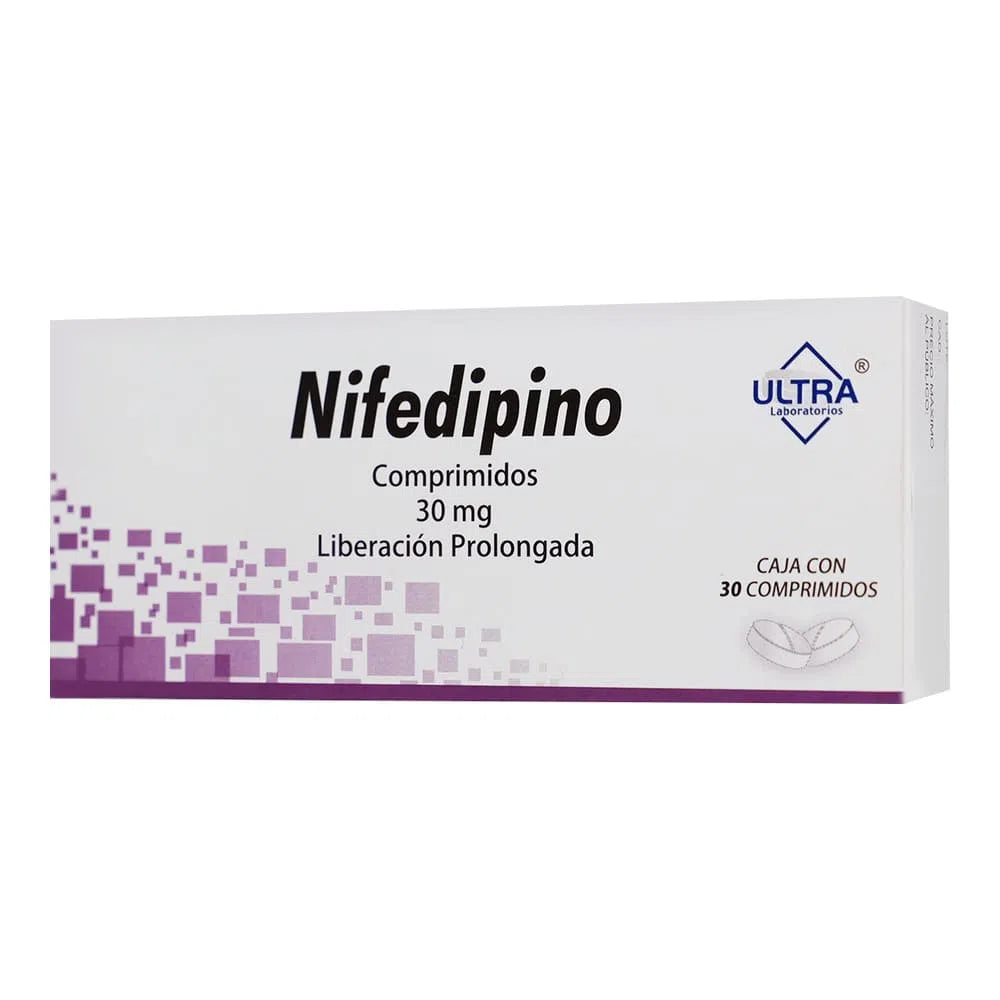 Nifedipino Liberación Prolongada 30 Mg 30 Comprimidos