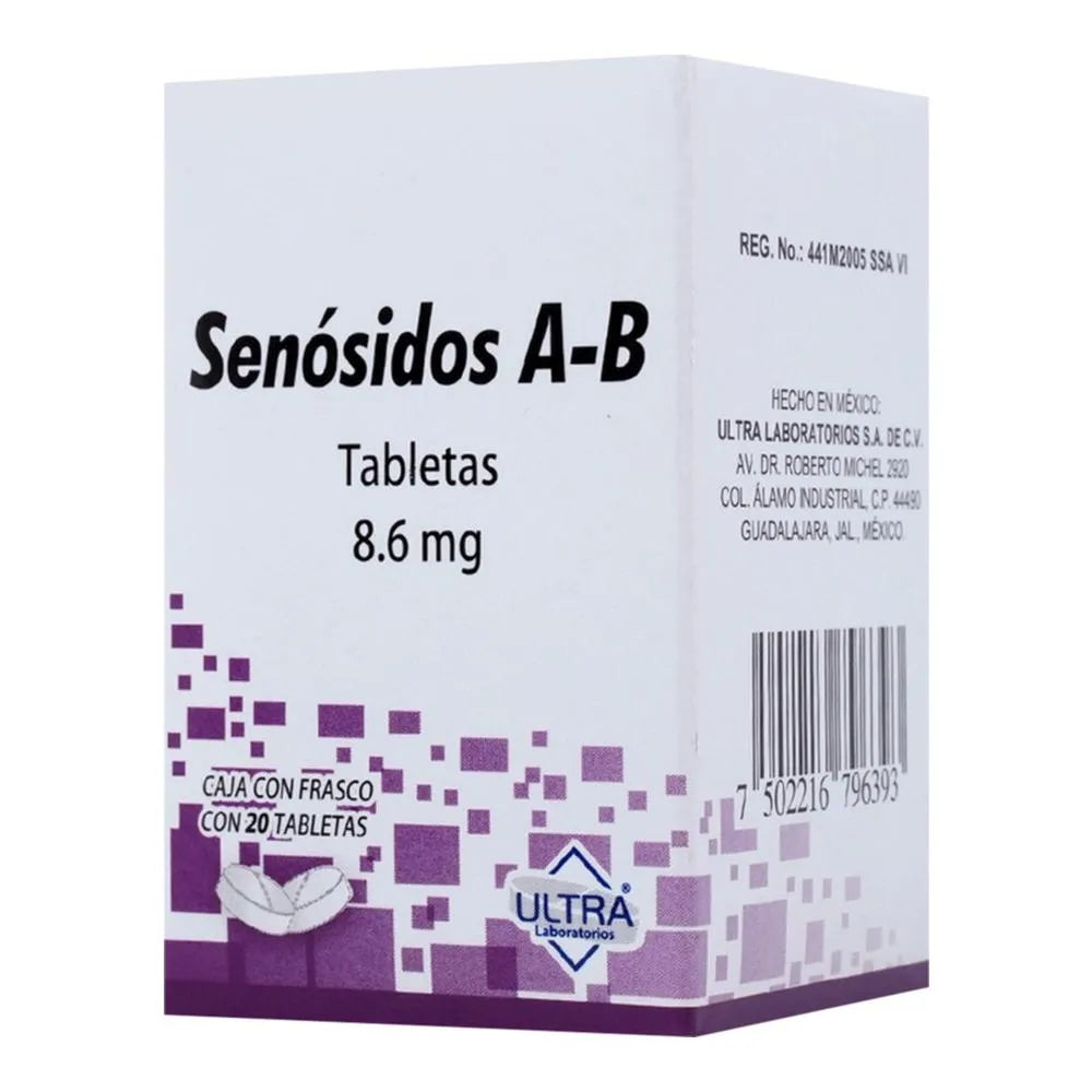 Senósidos A-B 8.6 Mg 20 Tabletas