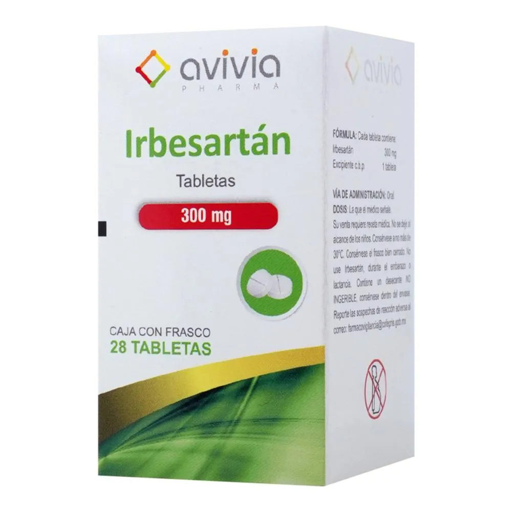 Irbesartán 300 Mg Frasco 28 Cápsulas