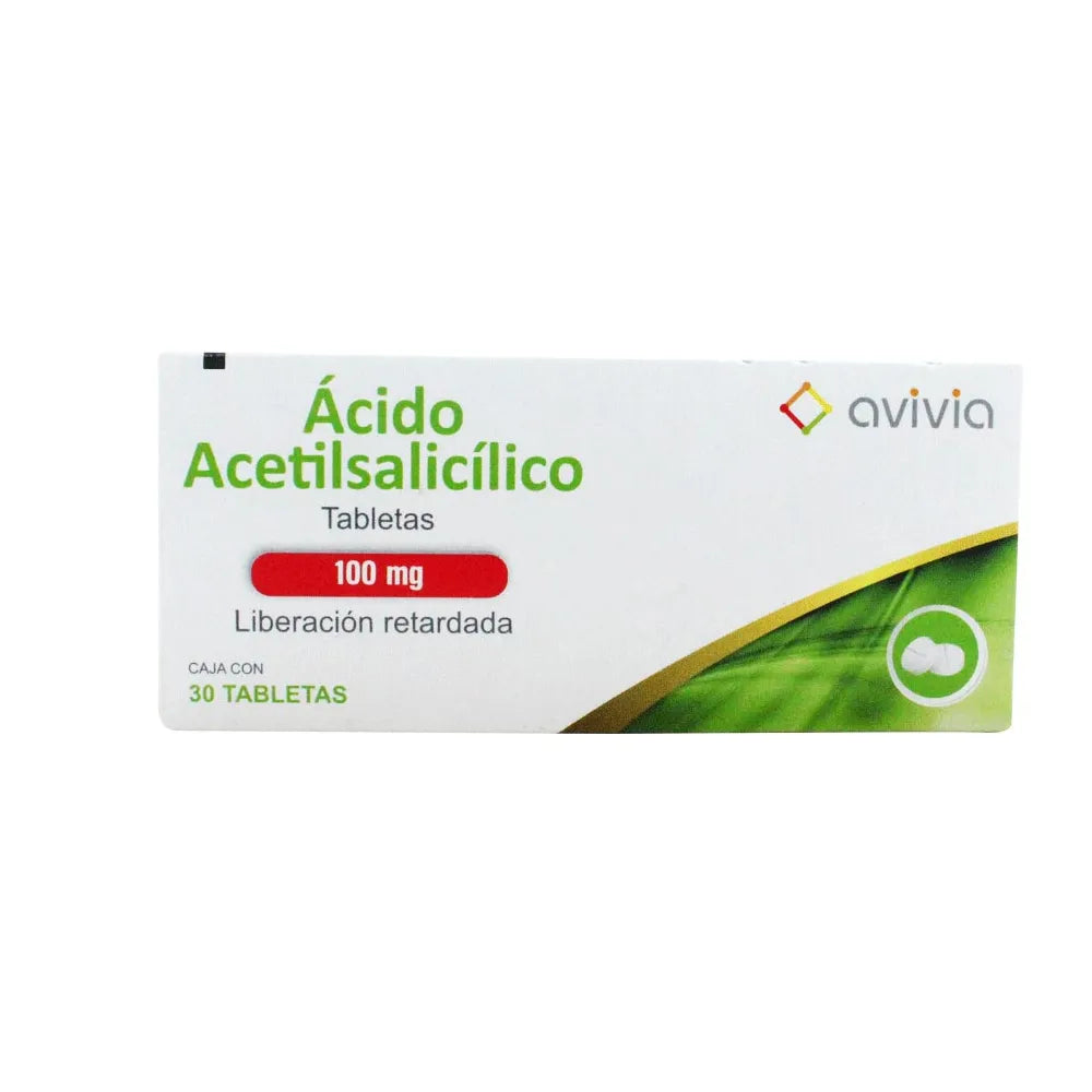 Ácido Acetilsalicílico Liberación Retardada 100 Mg 30 Tabletas